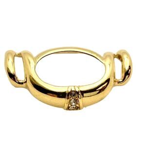 Premiere Designs Vintage Gold Tone scarf Slide w Cascading Rhinestones/Crystals